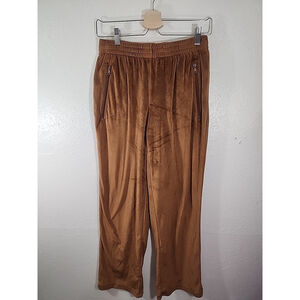 Women’s Skims Brown Velour Wide Leg Track Pants Size S